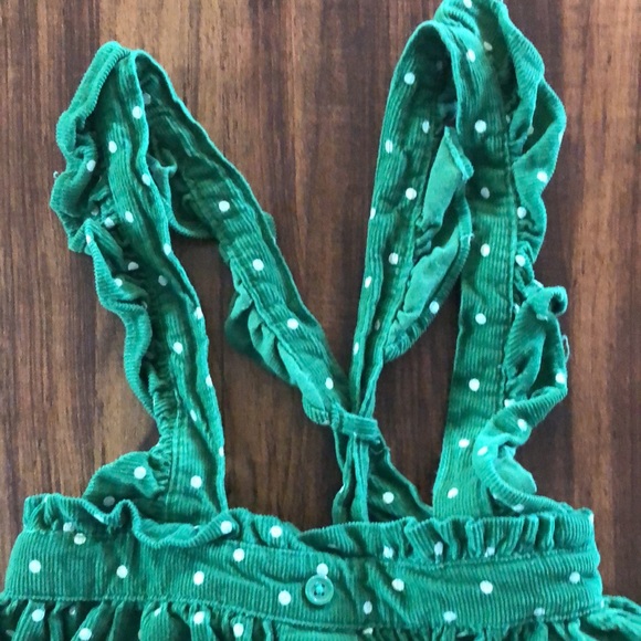 Young Hearts polka dot corduroy overall dress 4T - Picture 4 of 5